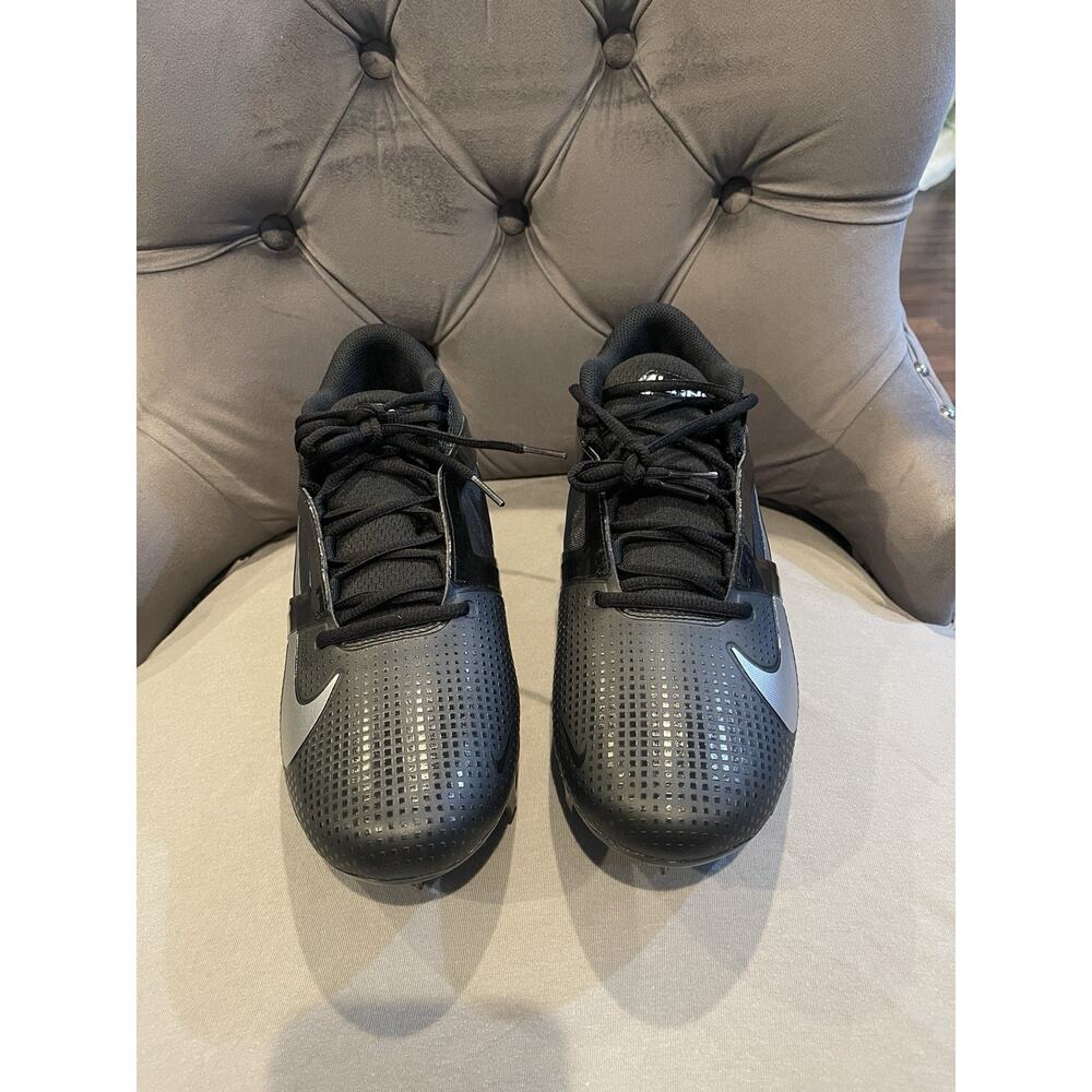 New Men’s 11.5 Nike Alpha Menace 4 Pro Football Cleats Black/Silver FD7037-002 - Picture 7 of 8